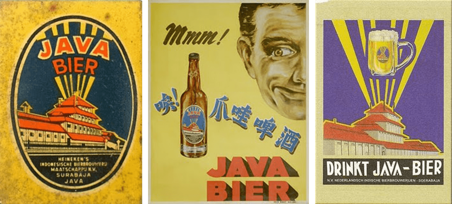 Advertisements of Java Bier.